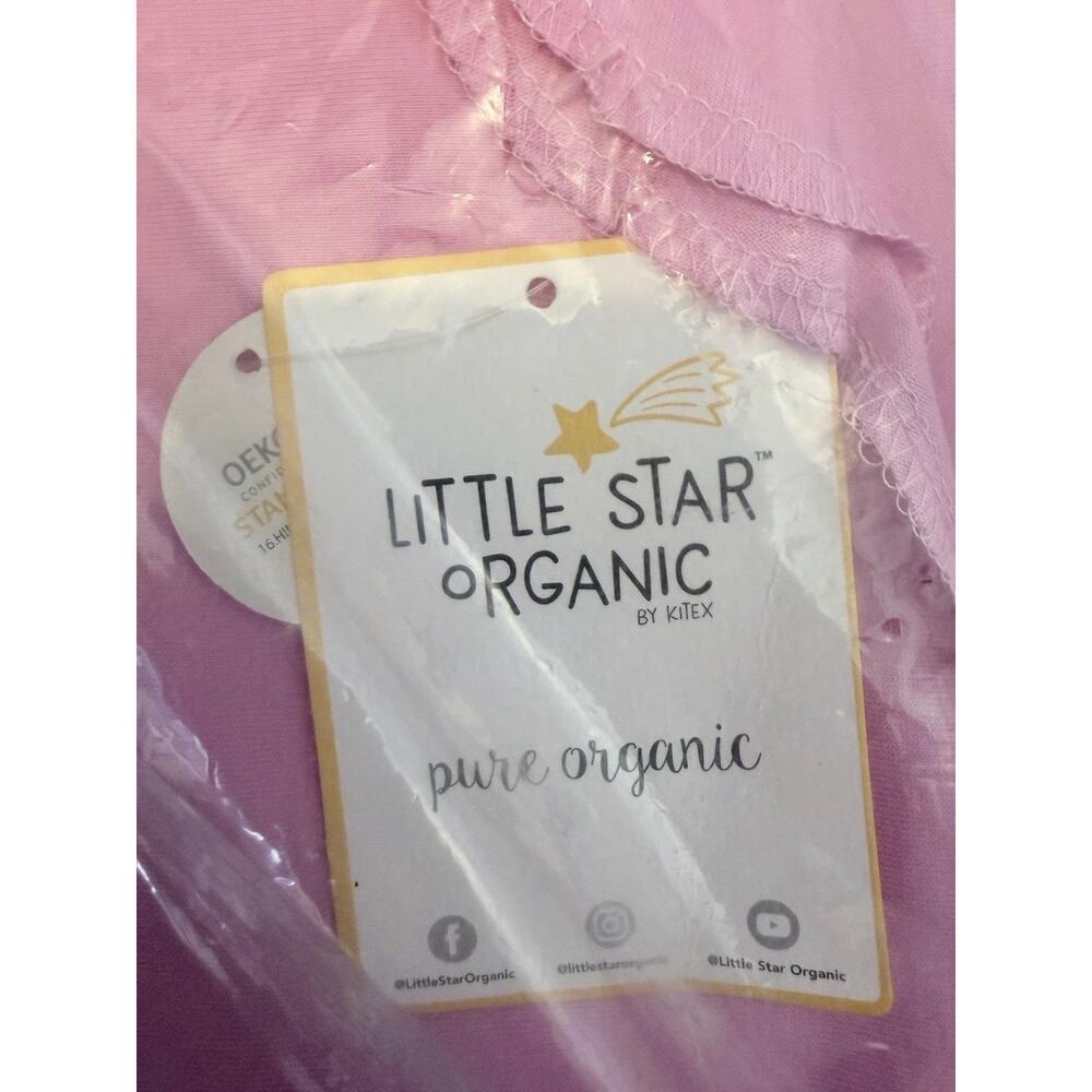Little Star Organics 100% Organic Girl Baby Blankets. Pack of 2 NWT